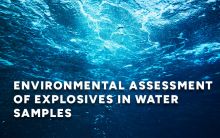 Environmental assessment of explosives in water samples